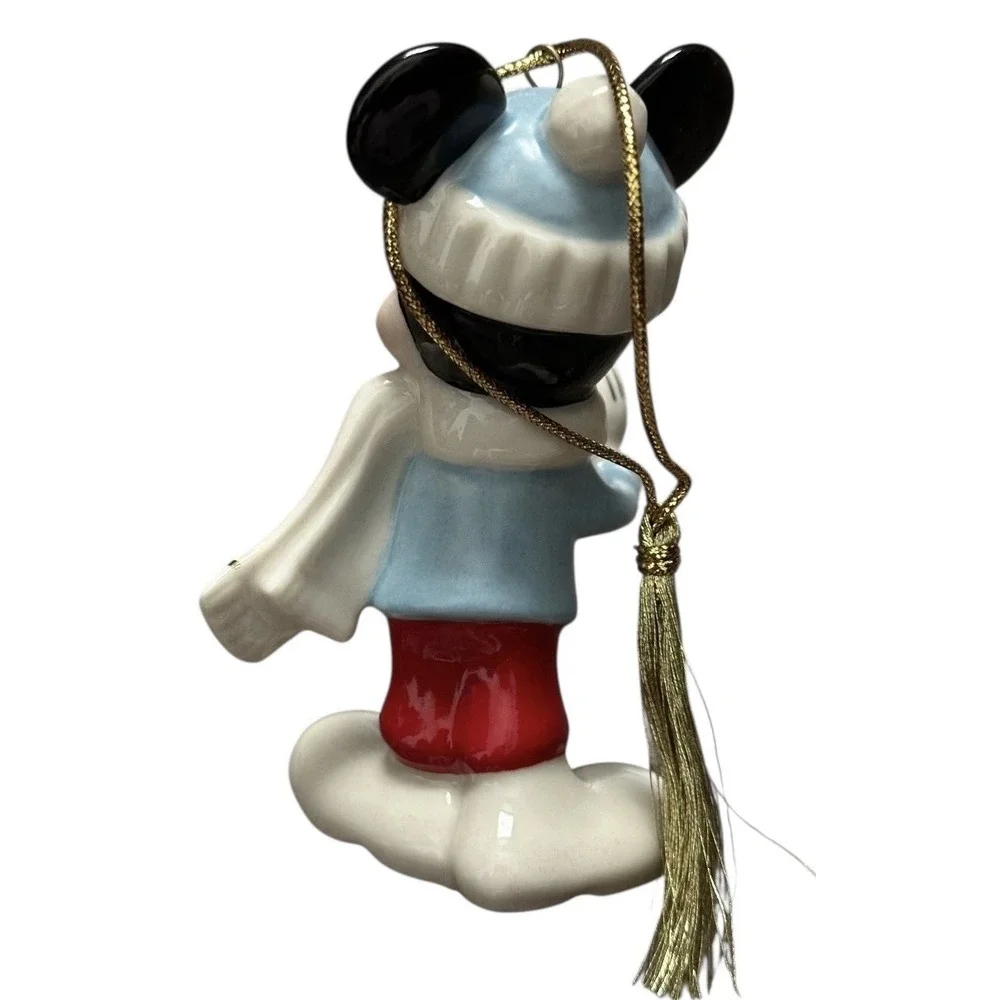 Disney Lenox Mickey Mouse Snow‎ Games Christmas Ornament 2022 Porcelain